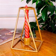 Подсвечник настольный Лофт золотой металл 607-59-G - фото 62443