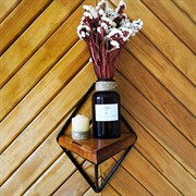 Подставка настенная Лофт 1 полка металл и дерево длина 35см 66-501 - фото 62482