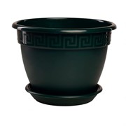 Горшок Антик 3,6л малахитовый с поддоном - фото 62525