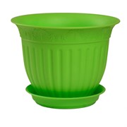 Горшок Виноград 1,6л зелёный с поддоном - фото 62530