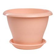 Горшок Гамма 1,6л пудра с поддоном - фото 62534
