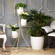 Цветочница напольная Лоза на 5 цветов бело-золотая высота 155см 14-105-WG - фото 6261