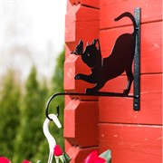 Кронштейн для цветов Котёнок настенный длина 29см кованый 201-002B - фото 62630