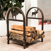 Дровница разборная малая Лось металл коричневая 103-214R-Br - фото 62643