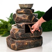 Фонтан декоративный для сада и дачи Чаши счастья высота 47см U09201 - фото 62667