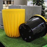 Горшок Сигма 18л медовый с вкладкой - фото 62726