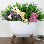 Кашпо РОМА ЭКО Jumper на ножках 33х22см 12,4л белый - фото 62735