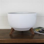 Кашпо РОМА ЭКО Jumper на ножках 33х22см 12,4л белый - фото 62736