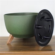 Кашпо РОМА ЭКО Jumper на ножках 33х22см 12,4л зеленый - фото 62741