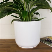 Горшок Дельта 25х23 9,8л белый с вкладкой - фото 62745