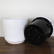 Горшок Дельта 25х23 9,8л белый с вкладкой - фото 62746