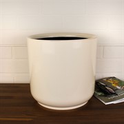 Горшок Дельта 25х23 9,8л ванильный с вкладкой - фото 62754