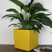 Горшок Квадро 13л медовый с вкладкой - фото 62762