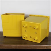 Горшок Квадро 13л медовый с вкладкой - фото 62763