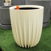 Горшок Сигма 18л ванильный с вкладкой - фото 62769