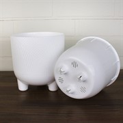 Горшок Фита 1,45л белый с вкладышем - фото 62775