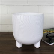 Горшок Фита 1,45л белый с вкладышем - фото 62776