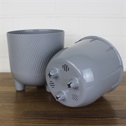 Горшок Фита 1,45л серый муссон с вкладышем - фото 62792