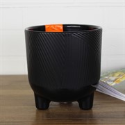 Горшок Фита 1,45л чёрный с вкладышем - фото 62794