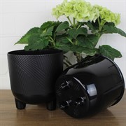 Горшок Фита 1,45л чёрный с вкладышем - фото 62795