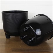 Горшок Фита 1,45л чёрный с вкладышем - фото 62796