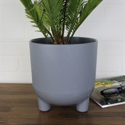 Горшок Фита 4,3л серый муссон с вкладышем - фото 62810