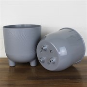 Горшок Фита 4,3л серый муссон с вкладышем - фото 62812