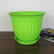 Горшок Виноград 2,25л зелёный с поддоном - фото 62823