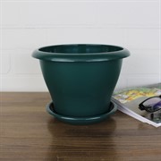Горшок Гамма 2л малахит с поддоном - фото 62829