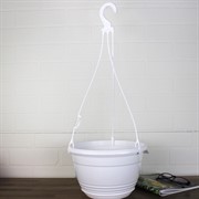 Кашпо Глория 4,2л белое подвесное - фото 62852