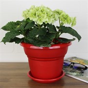 Горшок Милано 2л бордо/красный - фото 62872