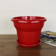Горшок Милано 2л бордо/красный - фото 62873