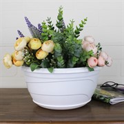 Горшок Венеция 4л белый подвесной - фото 62896