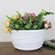 Горшок Венеция 6л белый подвесной - фото 62906