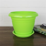 Горшок Фестона 2,1л зелёный с поддоном - фото 62921