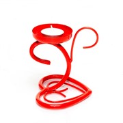 Подсвечник под одну свечу металл красный 607-19-R - фото 62986