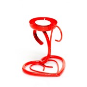 Подсвечник под одну свечу металл красный 607-19-R - фото 62987