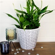 Кашпо Грани 3л белый (фольга) - фото 63000