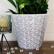 Кашпо Грани 3л белый (фольга) - фото 63001