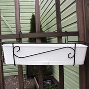 Балконный ящик для цветов с декоративным кованым кронштейном 51-053 - фото 63006