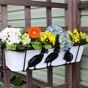 Балконный ящик для цветов с декоративным кованым кронштейном Утята 203-006 - фото 63007