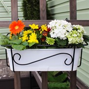 Балконный ящик для цветов с декоративным кованым кронштейном 51-046 - фото 63010