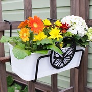 Балконный ящик для цветов с декоративным кованым кронштейном Бабочка 203-002 - фото 63043