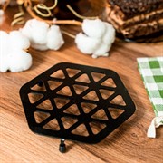 Подставка под горячее Узор чёрная металл 300-105B - фото 63062