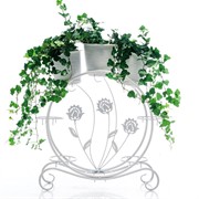 Подставка на подоконник под цветы на 8 кашпо металл белая 41-012W - фото 63071