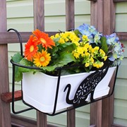 Балконный ящик для цветов с декоративным кованым кронштейном Кошка 203-009 - фото 63194