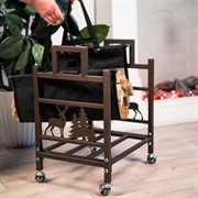 Дровница разборная малая на колёсиках металлическая 103-213R-Br - фото 63212