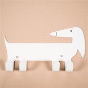 Крючок настенный для детских вещей металлический Такса 702-020W - фото 63228