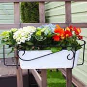 Балконный ящик для цветов с декоративным кованым кронштейном Волна 51-057 - фото 63271