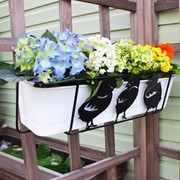 Балконный ящик для цветов с декоративным кованым кронштейном Цыплята 203-005 - фото 63310